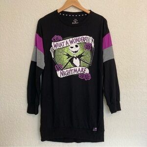 Disney’s the nightmare before Christmas black and purple nightgown sleep shirt